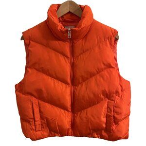 ORANGE KISS Men’s Puff Quilted Primaloft Sleeveless VEST Size Medium ZIPPER